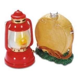  Outdoor Lantern & Canteen Salt & Pepper Shaker S/P Set 