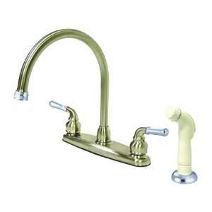 Kingston Brass KB797 Twin Lever Handle C Type 8 Kitchen Faucet with 