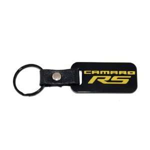   Camaro RS Yellow Leather Strap Key Chain / Fob 2010 2011 Automotive