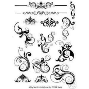  Clear Stamp TT Swirls Arts, Crafts & Sewing