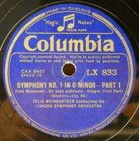 FELIX WEINGARTNER Columbia LX 833/7 Symphony Op. 68 78 RPM 5 Record 