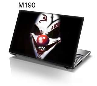 15.6 Laptop Skin Sticker Decal Scary Clown Black  