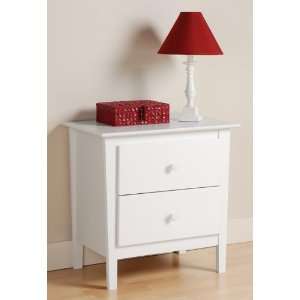  Berkshire Collection 2 drawer Night Table, White