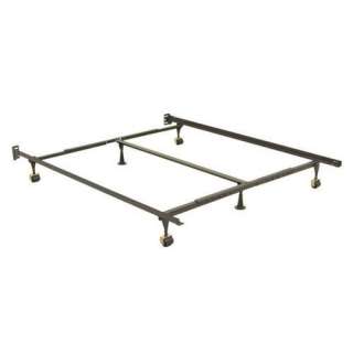 Adjustable Queen/California King/Eastern King Metal Bed Frame With Rug 