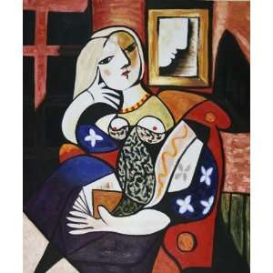  Oil Painting Woman with Book Pablo Picasso Hand Painted 