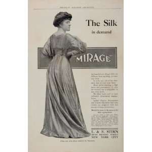  1908 Ad Mirage L. & E. Stirn Silk Fabric Dress Fashion 