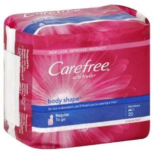  Carefree Body Shape Pantiliners, To Go, Regular, Unscented 