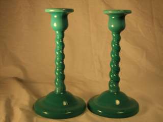 Cambridge Jade Candle Sticks  