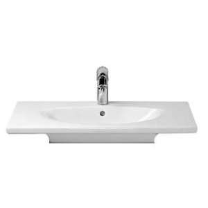 Duravit 04619000301 White Caro 35 Vanity Top with Overflow and Tap Pl