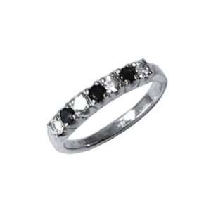  Ladies Sterling Silver Sapphire & Cubic Zirconia Stone 3 