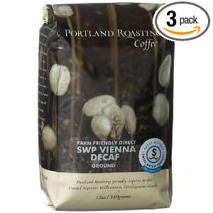 Portland Roasting Co. Vienna Decaf. Ground, 12 Ounce Bags (Pack of 3 