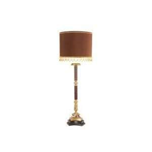   Hand Finished Vintage Brown Extended Candlestick Table Lamp   FTB531H1