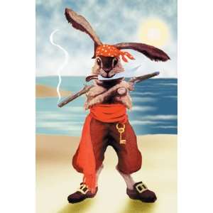  Rabbit Pirate by Unknown 12x18