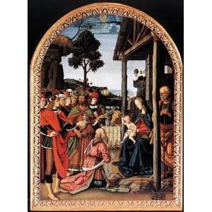  Sheet of 21 Gloss Stickers Perugino Pietro Adoration of 
