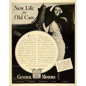   War II Nurse Wartime Production Old Cars New Life   Original Print Ad