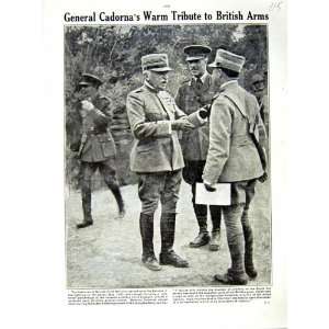   1917 WORLD WAR GENERAL CADORNA BRITISH ARTILLERY CARSO