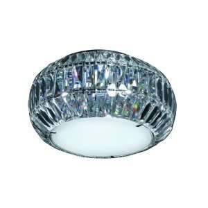Stellar Collection 4 Light 13 Chrome Flush Mount with Crystal 