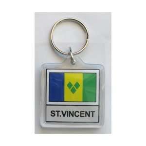  St. Vincent and the Grenadines   Country Lucite Key Ring 