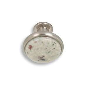  #120 CKP Brand Granite Knob Kashmire White, Brushed Nickel 