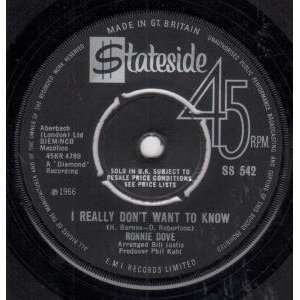   TO KNOW 7 INCH (7 VINYL 45) UK STATESIDE 1966 RONNIE DOVE Music