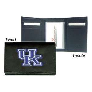 Kentucky Wildcats UK NCAA Embroidered Leather Tri Fold 