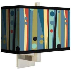  Pastel Dots Vertical Rectangular Giclee Shade Wall Sconce 