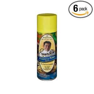 Emerils Cooking Spray Natural Creamy Butter, 6 ounces (Pack of6 