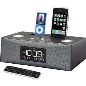  Dual Dock Alarm Clock Speaker System for iPod/iPhone 