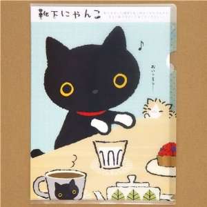    Kutusita Nyanko cat A4 plastic file folder milk Toys & Games