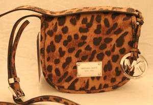 Michael Kors Jet Set Saddle Bag Small CB Leather Retail $178 