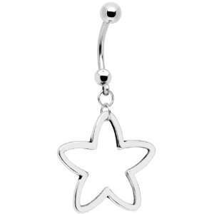  Gazing Hollow Star Belly Ring Jewelry