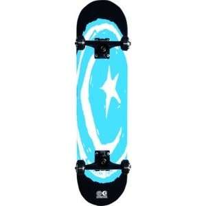  Foundation Star & Moon Neon Blue Complete Skateboard   7 