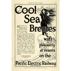  1913 Ad Pacific Electric Railway D W Pontius Mt. Lowe 