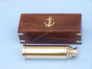 Solid Brass Telescope Spyglass 14 Boxed Nautical Gift  