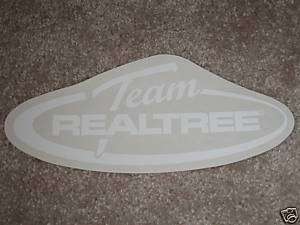 Team Realtree White Truck Window Decal 8.75 wide Large  