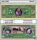 50 Soccer Sports Collectible Novelty Money Bills Notes