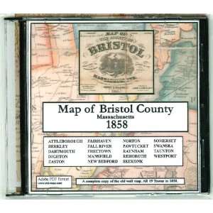  Map of Bristol County, MA, 1858 CDROM 