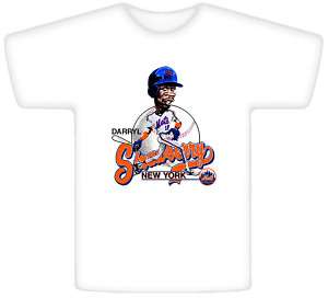 Darryl Strawberry Retro Baseball Caricature T Shirt  