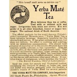  1900 Ad Yerba Mate Tea Breakfast Coffee Ernst Fahrig 