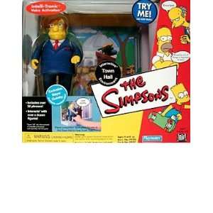   Simpsons Series 3  Town Hall with Mayor Quimby Playset Toys & Games