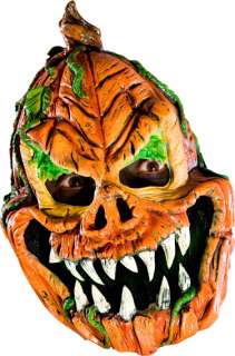Scary Jack O Lantern Costume Haunted Pumpkin Head Mask  