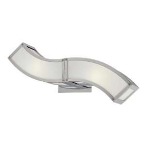  Squiggle Collection 2 Light 18ö Chrome Wall Sconce with 