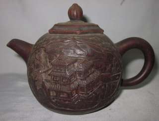 Old Chinese Yixing Zisha Purple Clay Garret TeaPot  