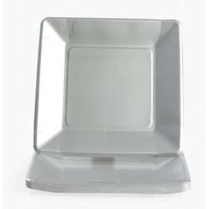 com Square Dinner Plates   Metallic Silver   Tableware & Party Plates 