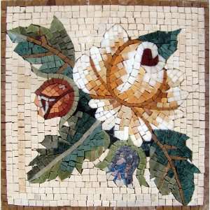  12x12 Marble Mosaic Pattern Art Tile Accent Piece 