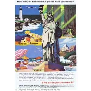  1957 United Aircraft Corporation Statue of Liberty Vintage 