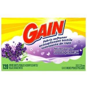  Gain Dryer Sheets Spring Lavender 120 count (Pack of 5 