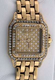 Cartier Panther, RARE 18k and Diamond Ladies Watch.  