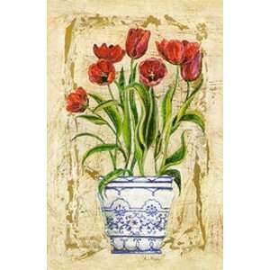  Ceramica Con Tulipanes   Poster by A. Vega (7.25 x 11.25 