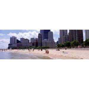  People on the Beach, Oak Street Beach, Chicago, Illinois 